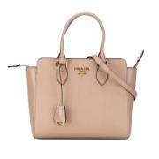 Prada Vintage Pre-owned Laeder handvskor Beige, Dam