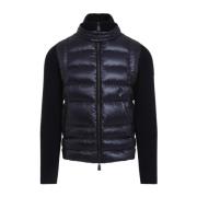 Moncler Mörkblå Stilfull Cardigan Blue, Herr