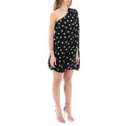 Stella McCartney Polka Dot Silk Mini Klänning Black, Dam