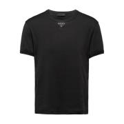 Prada Logo Print T-shirt Black, Herr