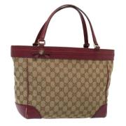 Gucci Vintage Pre-owned Canvas axelremsvskor Beige, Dam