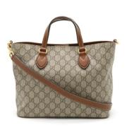 Gucci Vintage Pre-owned Canvas gucci-vskor Beige, Dam