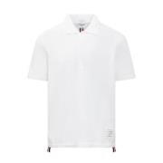 Thom Browne Klassisk Pique Polo Tröja White, Herr