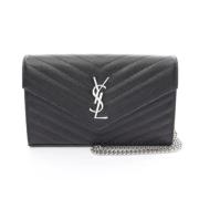 Yves Saint Laurent Vintage Pre-owned Laeder axelremsvskor Black, Dam