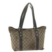 Gucci Vintage Pre-owned Canvas gucci-vskor Beige, Dam