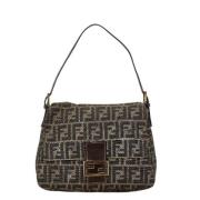 Fendi Vintage Pre-owned Canvas handvskor Brown, Dam