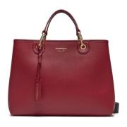 Emporio Armani Myea Väska Bordeaux Hjorttryck Red, Dam