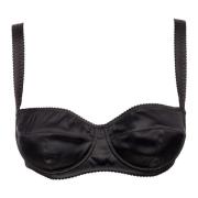 Dolce & Gabbana Satin Balconette Bra Black, Dam