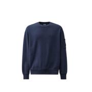 C.p. Company Diagonal Fleece Sweatshirt Blue, Herr