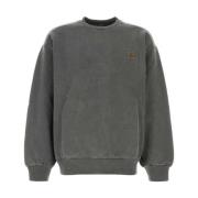 Carhartt Wip Tungt Borstad Bomullsweatshirt Gray, Herr