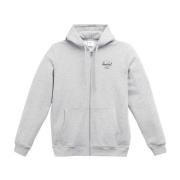 Herschel Grå Bomull Basic Zip Hoodie Män Gray, Herr