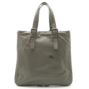 Bottega Veneta Vintage Pre-owned Laeder totevskor Gray, Dam