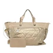 Chanel Vintage Pre-owned Canvas handvskor Yellow, Dam