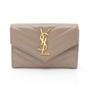 Yves Saint Laurent Vintage Pre-owned Laeder plnbcker Beige, Dam