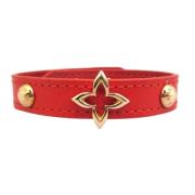 Louis Vuitton Vintage Pre-owned Laeder armband Red, Dam