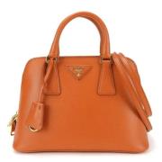 Prada Vintage Pre-owned Laeder handvskor Orange, Dam