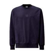 C.p. Company Metropolis Blå Logo Crew Neck Sweatshirt Blue, Herr