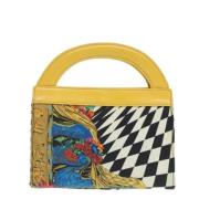 Versace Pre-owned Pre-owned Canvas handvskor Yellow, Dam