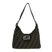 Fendi Vintage Pre-owned Canvas axelremsvskor Black, Dam