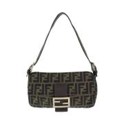 Fendi Vintage Pre-owned Canvas axelremsvskor Brown, Dam