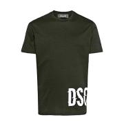 Dsquared2 Avslappnad Bomull T-shirt Green, Herr