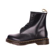 Dr. Martens Läder Logotyp Stövlar Gummisula Black, Dam