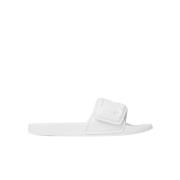 Jimmy Choo Vita Fitz Slides med Logo White, Herr