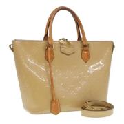 Louis Vuitton Vintage Pre-owned Laeder handvskor Beige, Dam