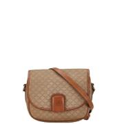 Celine Vintage Pre-owned Canvas axelremsvskor Beige, Dam