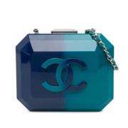 Chanel Vintage Pre-owned Plast crossbodyvskor Blue, Dam