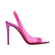 Alexandre Vauthier Rosa Transparenta Stilettosandaler Pink, Dam