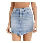 Alexandre Vauthier Asymmetrisk denim minikjol Blue, Dam