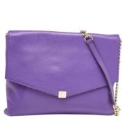 Carolina Herrera Pre-owned Pre-owned Laeder axelremsvskor Purple, Dam