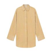 Aeron Kräm Oversized Skjortklänning Pilay Beige, Dam