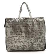 Chanel Vintage Pre-owned Canvas handvskor Gray, Dam