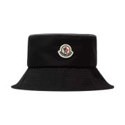 Moncler Svart Logotyp Bomullshatt Black, Unisex