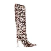 Alexandre Vauthier Leopardmönstrade Läderstövlar Brown, Dam