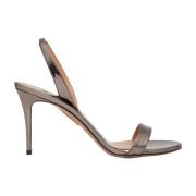 Aquazzura Metalliska Stilettosandaler So Nude Gray, Dam