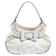 Gucci Vintage Pre-owned Belagd canvas gucci-vskor White, Dam