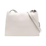 Furla Vit Kornig Läder Axelväska Beige, Dam