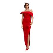 Roland Mouret Röd Asymmetrisk Kvällsklänning Red, Dam