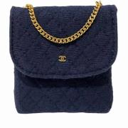 Chanel Vintage Pre-owned Bomull axelremsvskor Blue, Dam