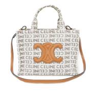 Celine Vintage Pre-owned Canvas axelremsvskor White, Dam