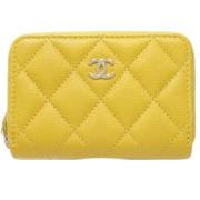 Chanel Vintage Pre-owned Laeder plnbcker Yellow, Dam