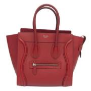 Celine Vintage Pre-owned Laeder handvskor Red, Dam