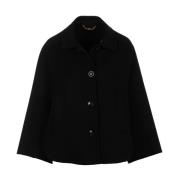 Seventy Svart Kappa Cappotto Stil Black, Dam