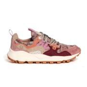 Flower Mountain Ull sneakers i rosa och burgundy Pink, Dam