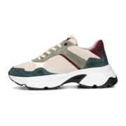 Nubikk Grön Läder Sneakers Ross Jaden Multicolor, Dam