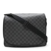 Louis Vuitton Vintage Pre-owned Canvas axelremsvskor Black, Dam