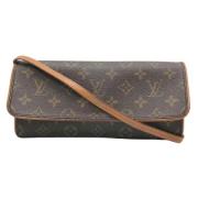 Louis Vuitton Vintage Pre-owned Canvas axelremsvskor Brown, Dam